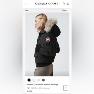 Canada Goose bomber winter jacket